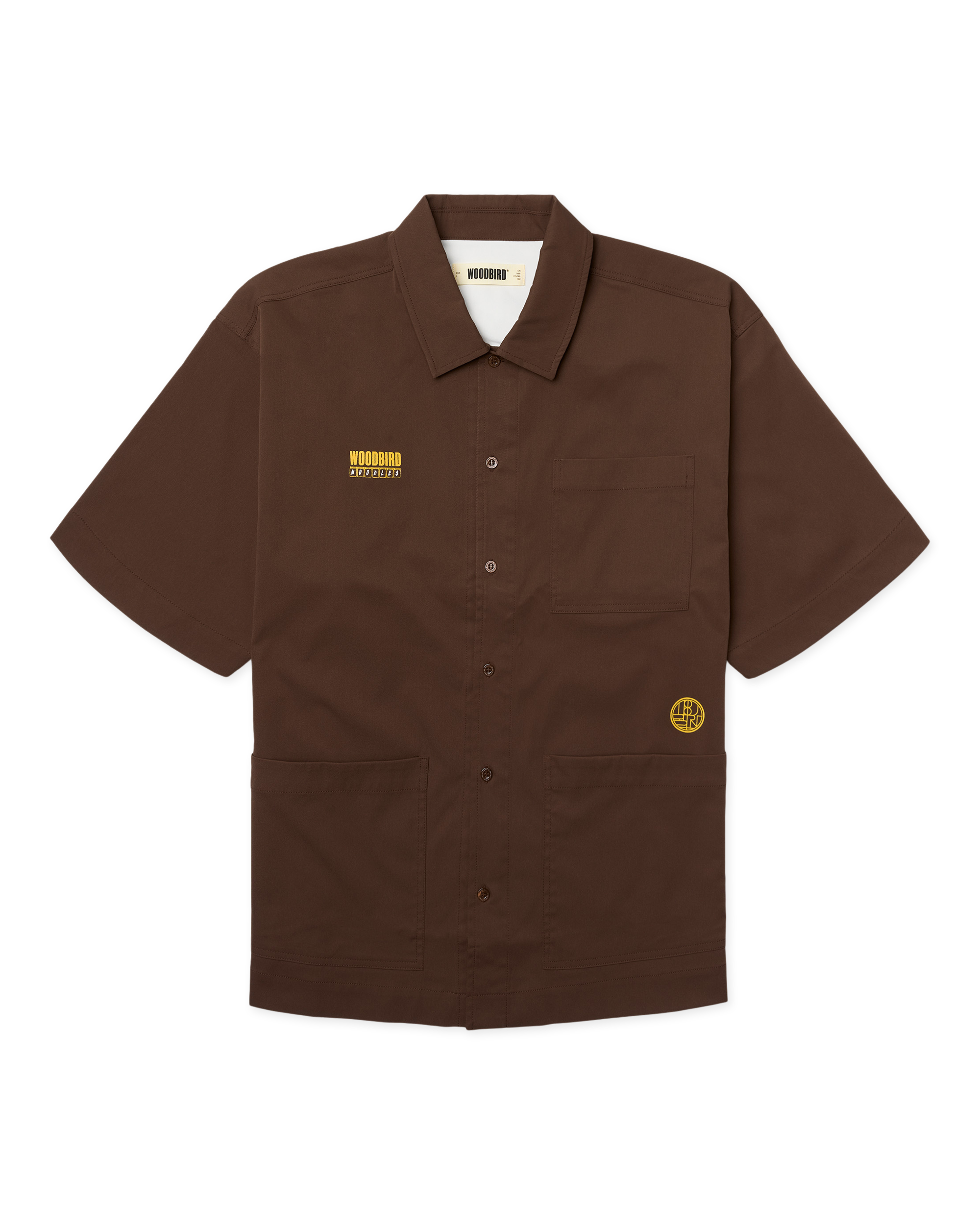 Woodbird WBWang Work Shirt Shirts Dark Brown