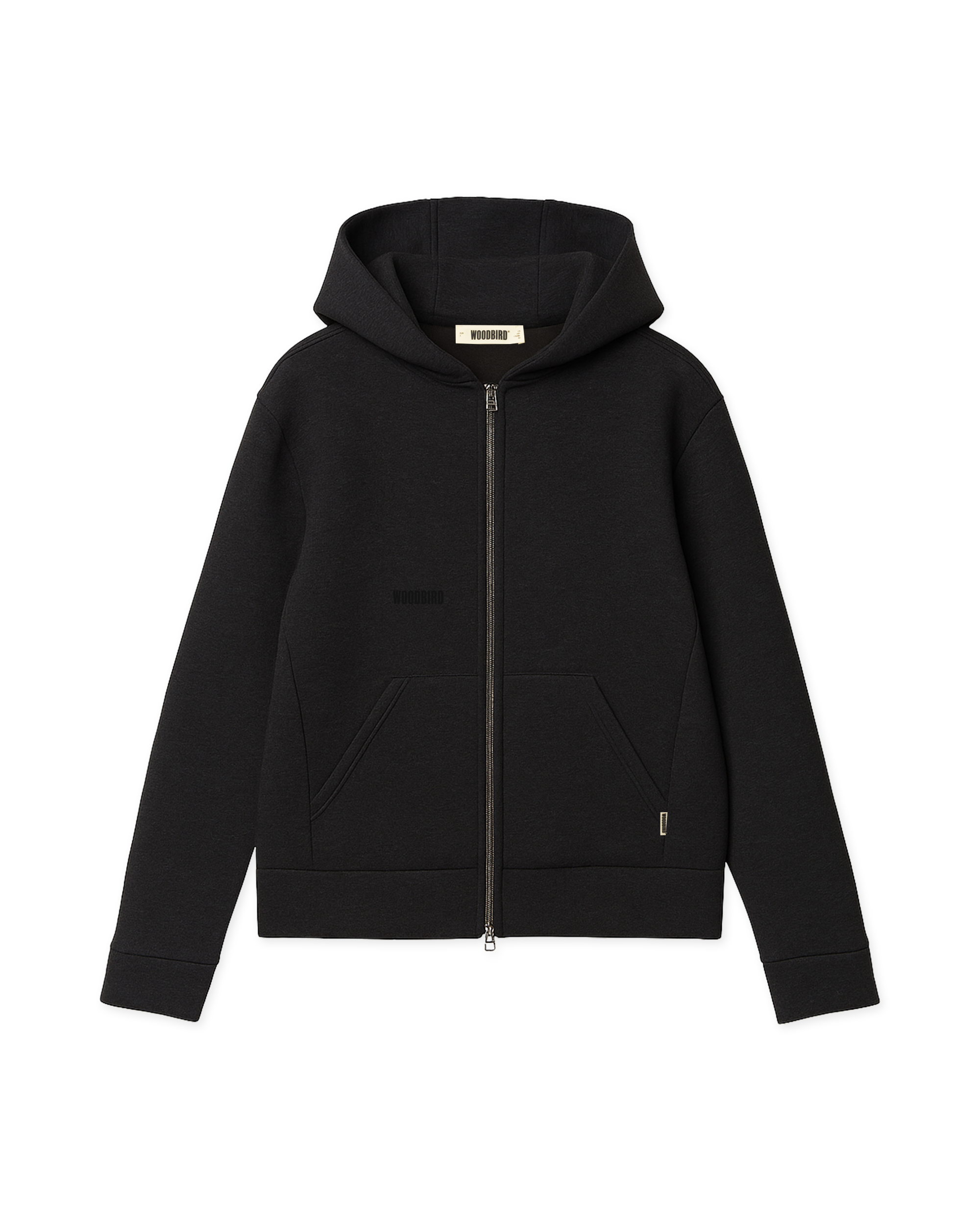 Woodbird Female WBWuji Scuba Zip Hoodie Sweats Black