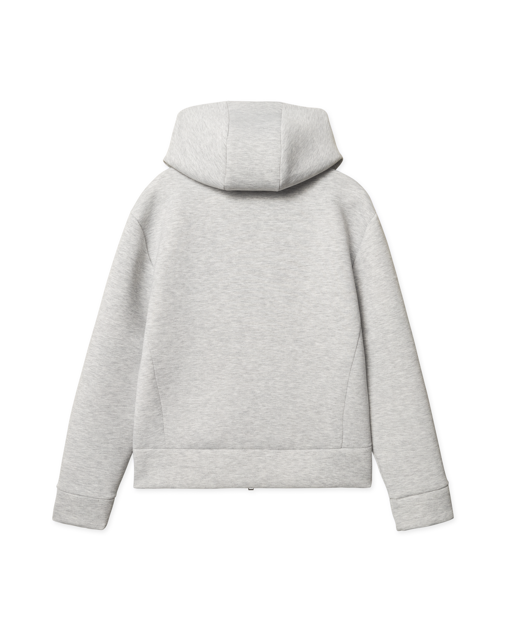 Woodbird Female WBWuji Scuba Zip Hoodie Sweats Light Grey Melange