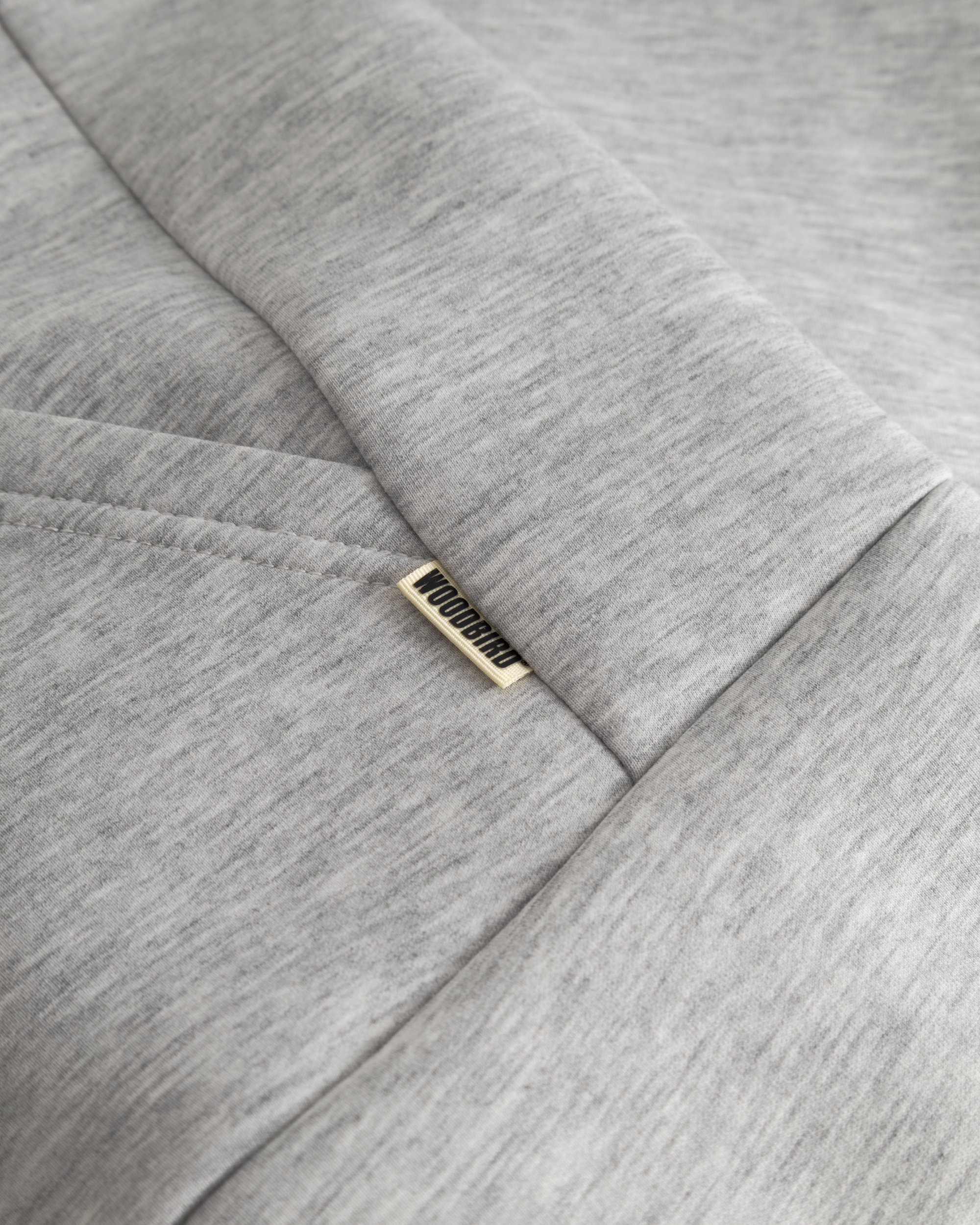 Woodbird Female WBWuji Scuba Zip Hoodie Sweats Light Grey Melange