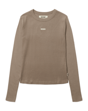 Woodbird Female WBXao LS Base Tee T-Shirts Dark Sand