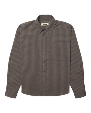 Woodbird WBXing HB Stripe Shirt Shirts Dark Grey