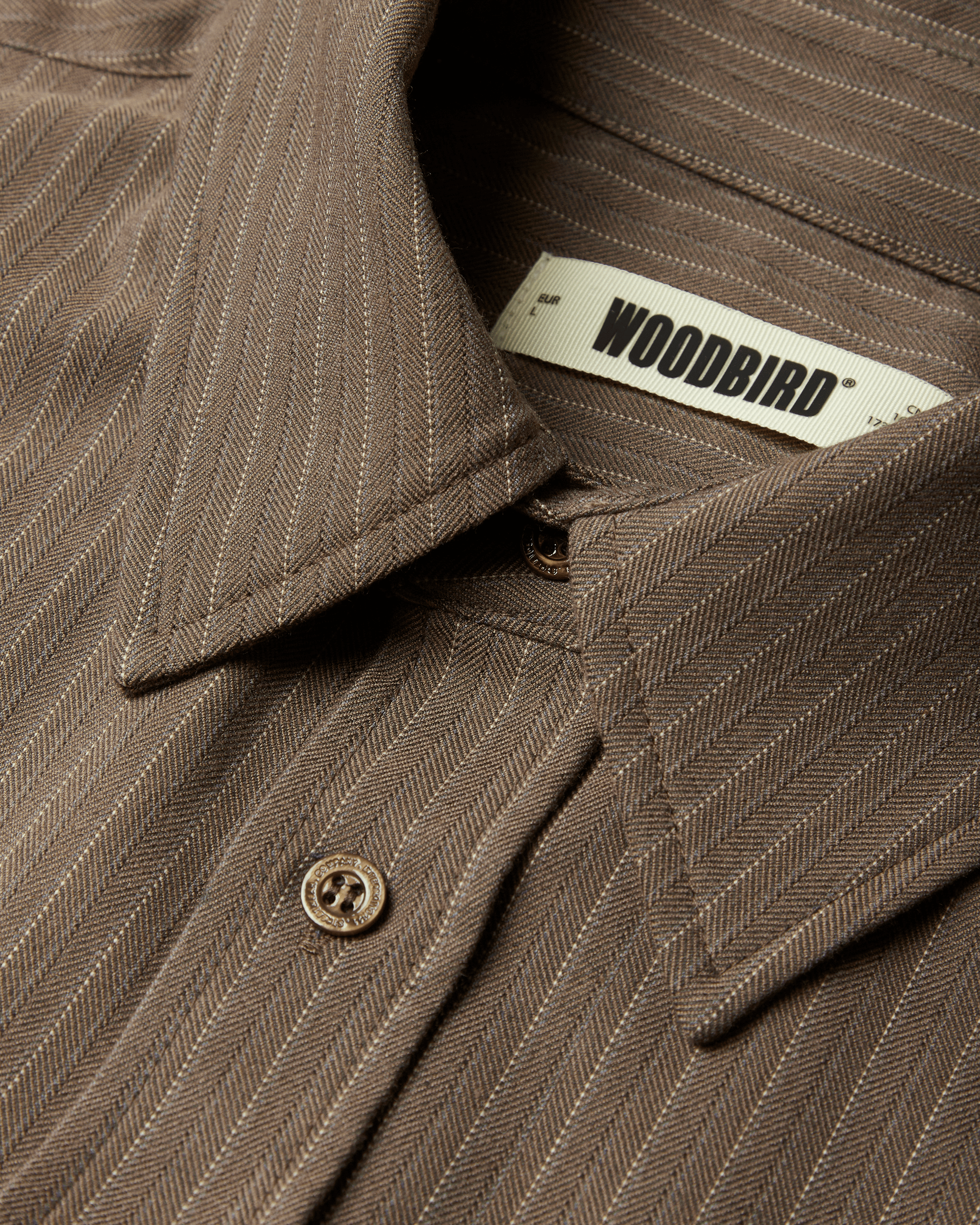 Woodbird WBXing HB Stripe Shirt Shirts Dark Olive