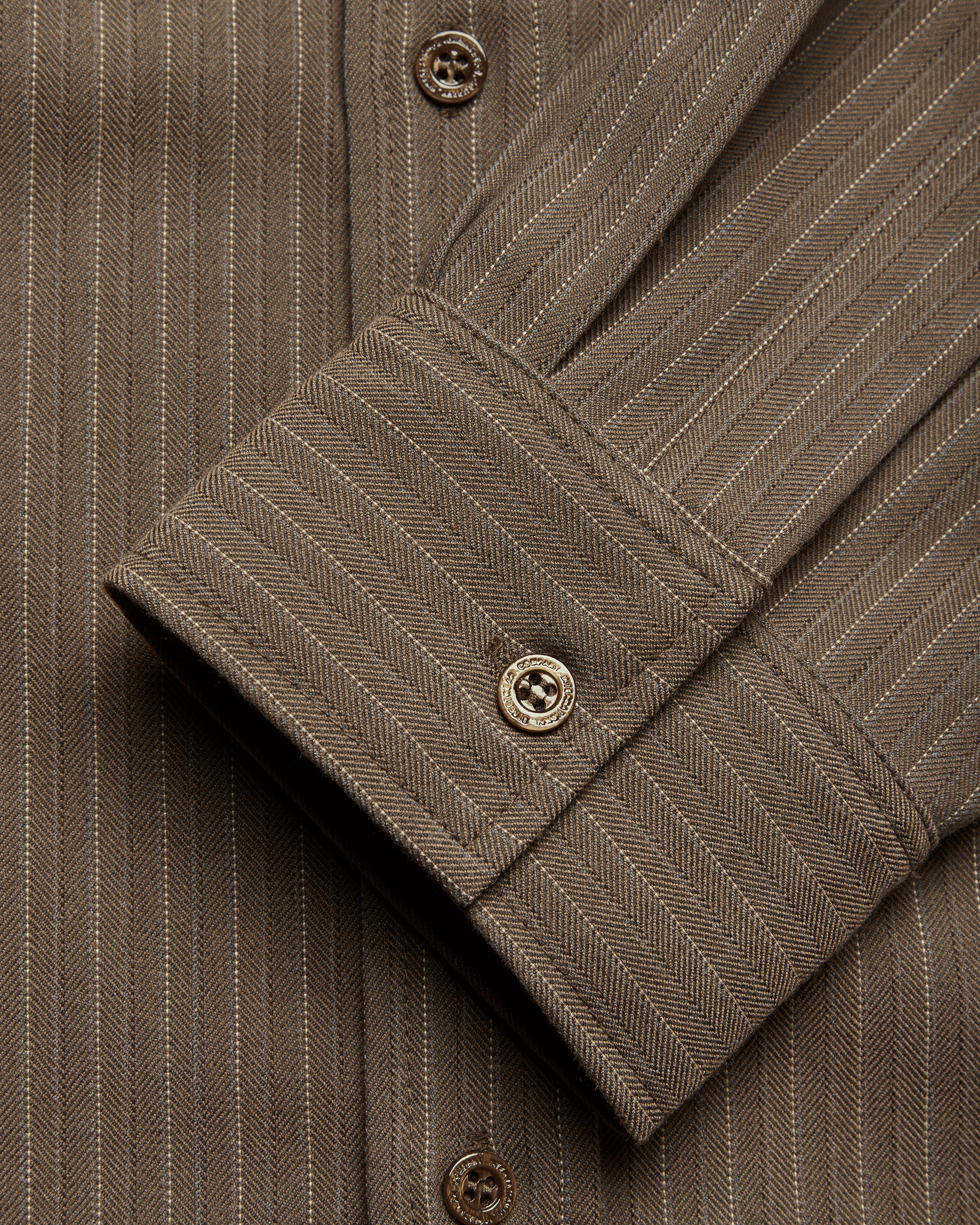 Woodbird WBXing HB Stripe Shirt Shirts Dark Olive
