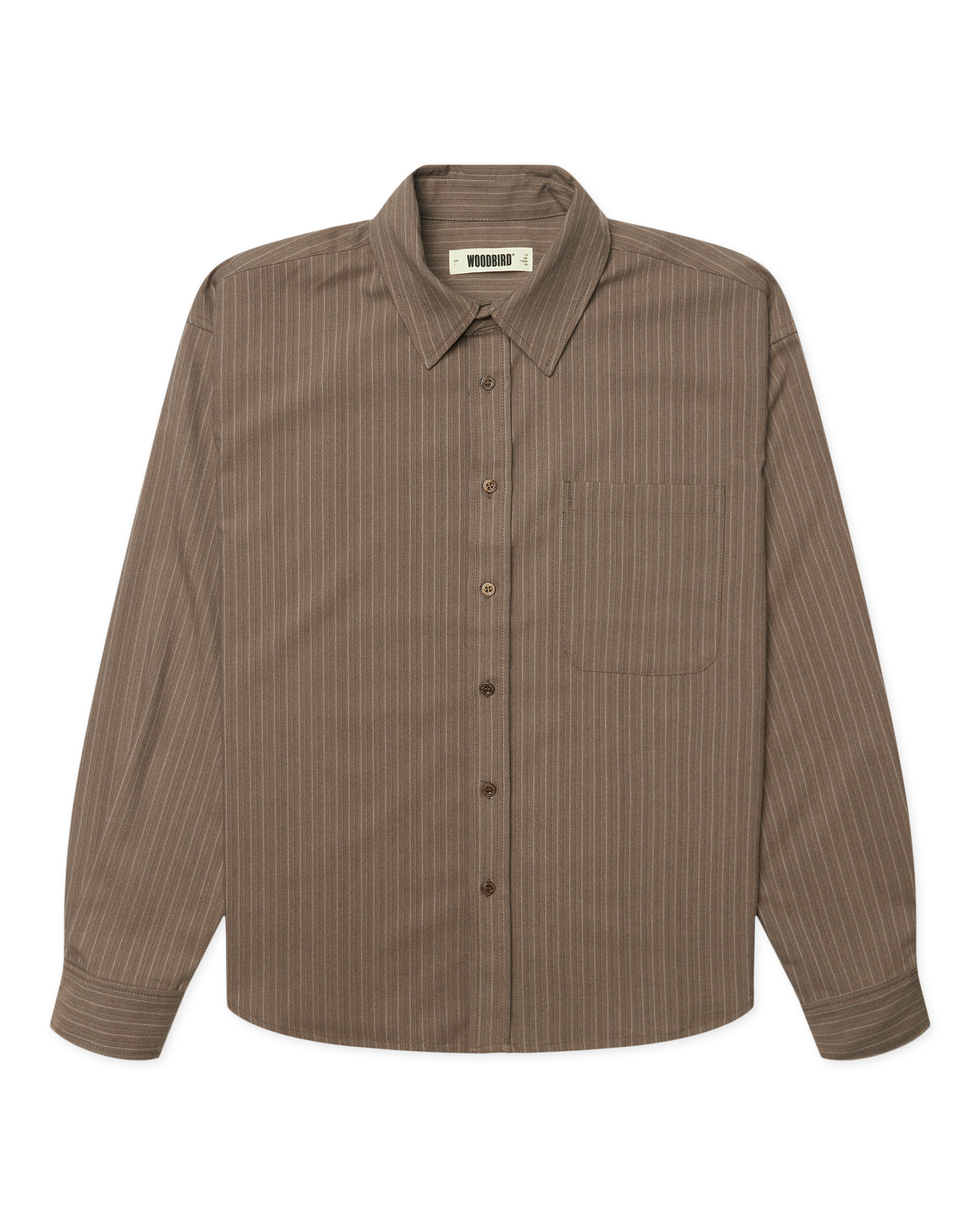 Woodbird WBXing HB Stripe Shirt Shirts Dark Olive