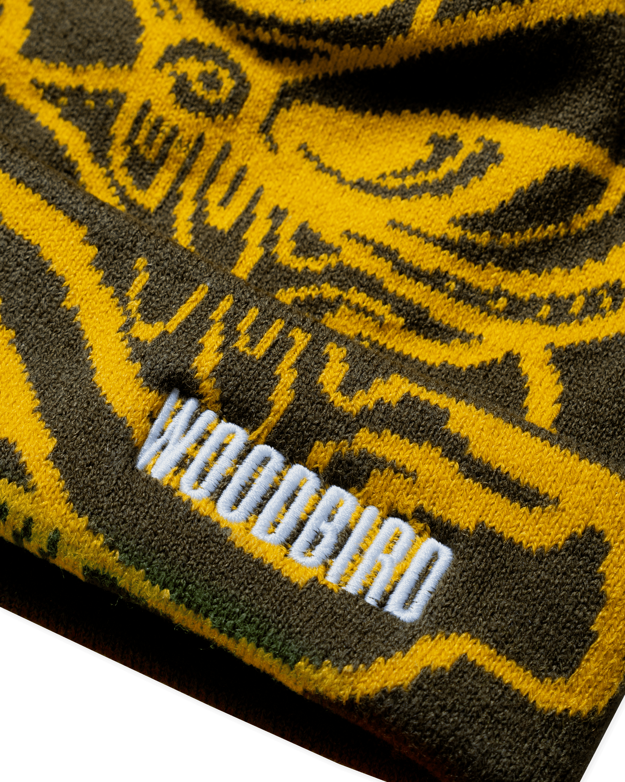 Woodbird WBYan Lion JQ Fold Beanie Accessories Dark Brown-yellow