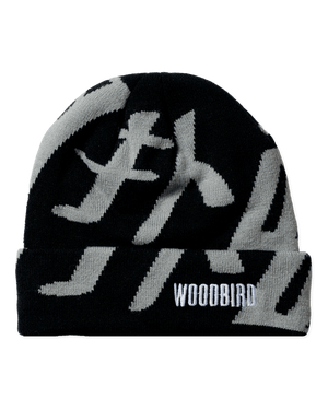 Woodbird WBYan Sumo JQ Fold Beanie Accessories Black-Grey