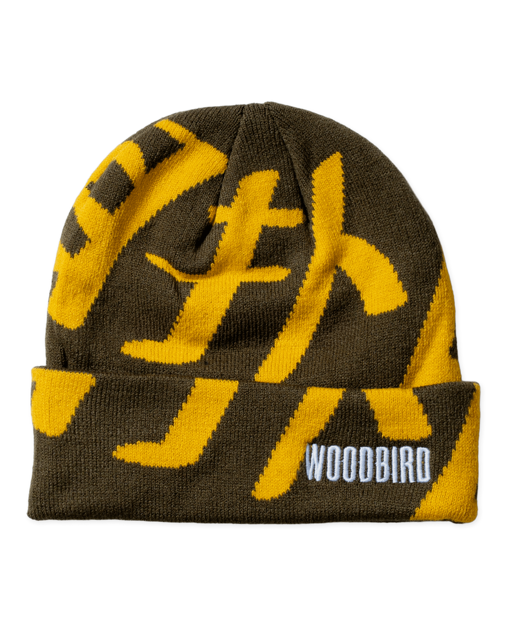 Woodbird WBYan Sumo JQ Fold Beanie Accessories Dark Brown-yellow