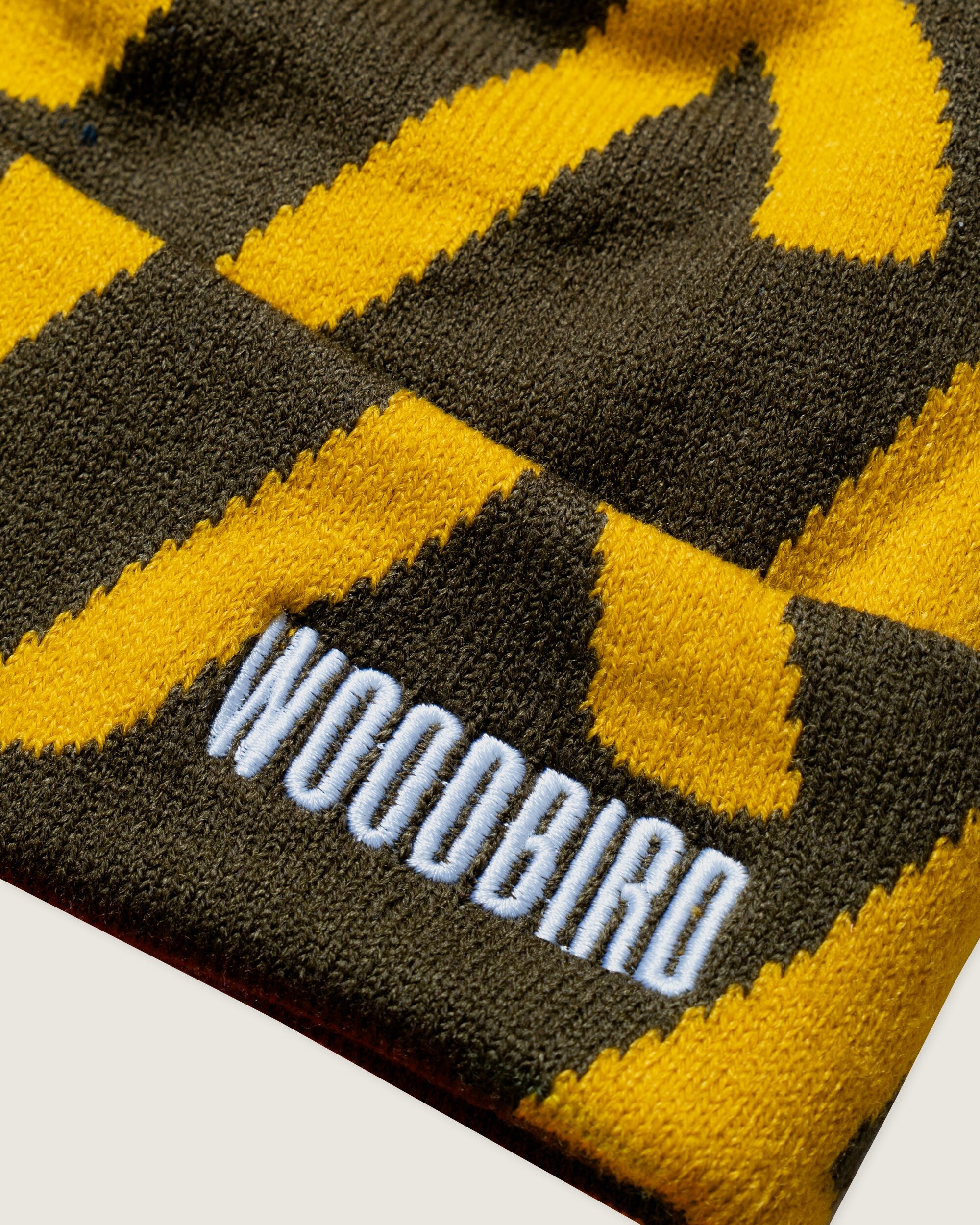 Woodbird WBYeti Cotton Beanie Accessories Dark Brown-yellow