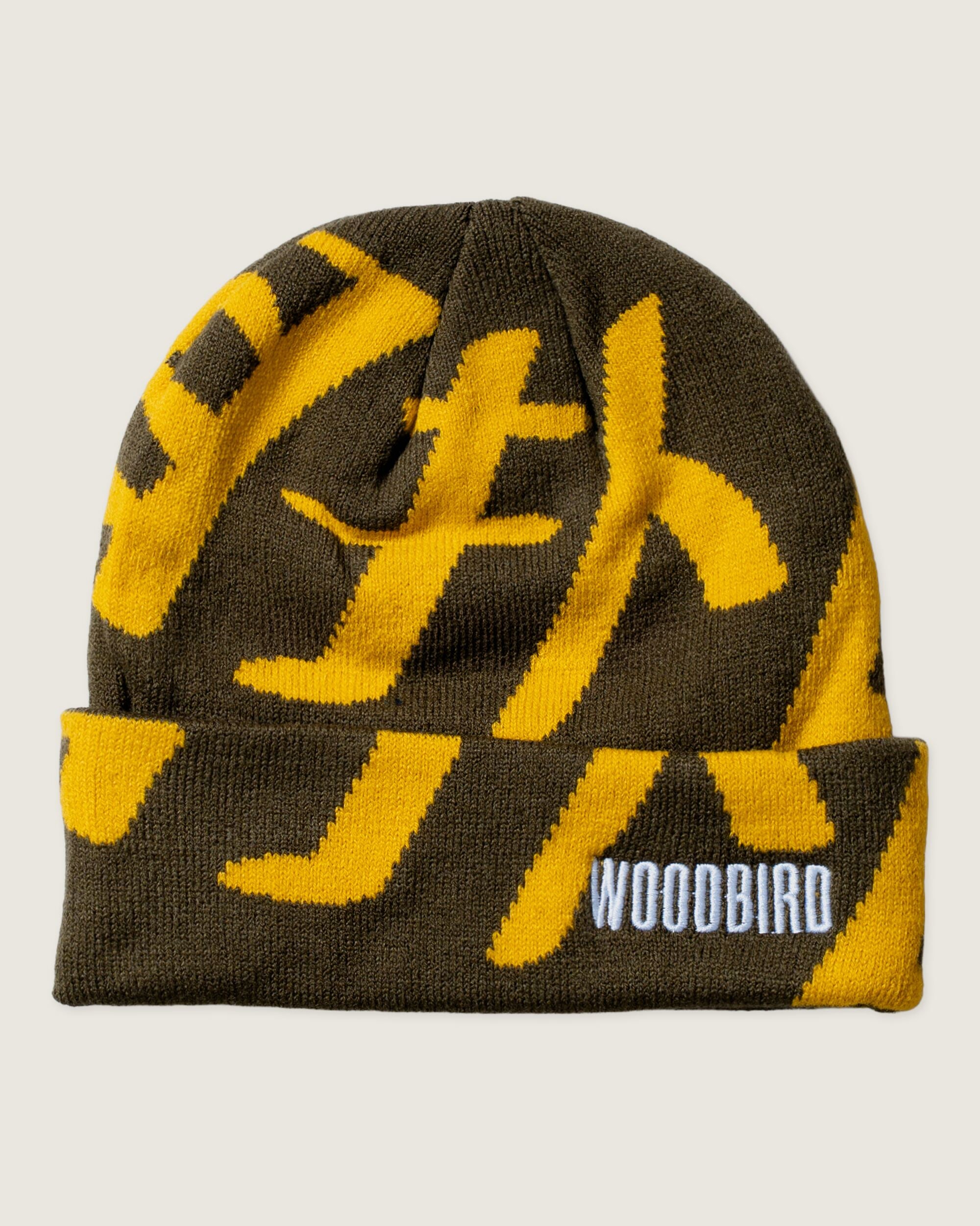 Woodbird WBYeti Cotton Beanie Accessories Dark Brown-yellow
