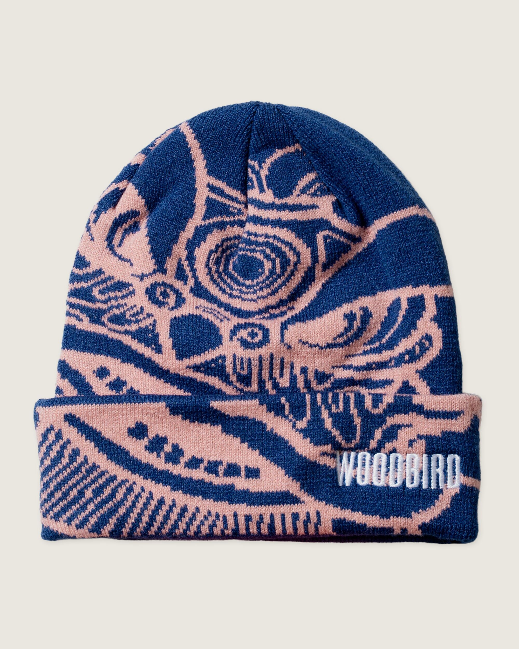 Woodbird WBYeti Cotton Beanie Accessories Blue-Pink