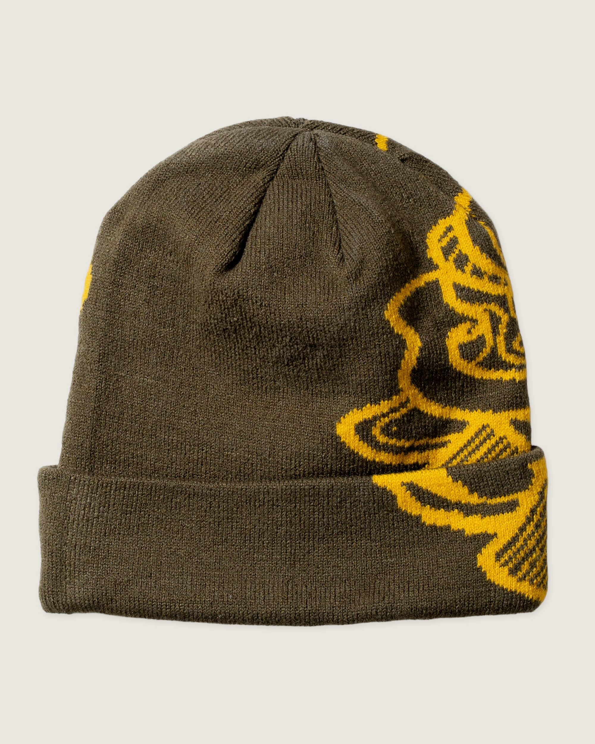 Woodbird WBYeti Cotton Beanie Accessories Dark Brown-yellow