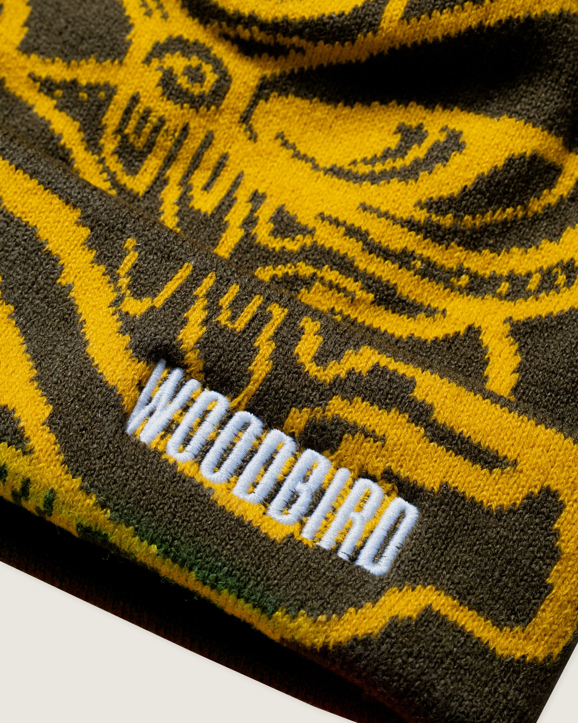 Woodbird WBYeti Cotton Beanie Accessories Dark Brown-yellow