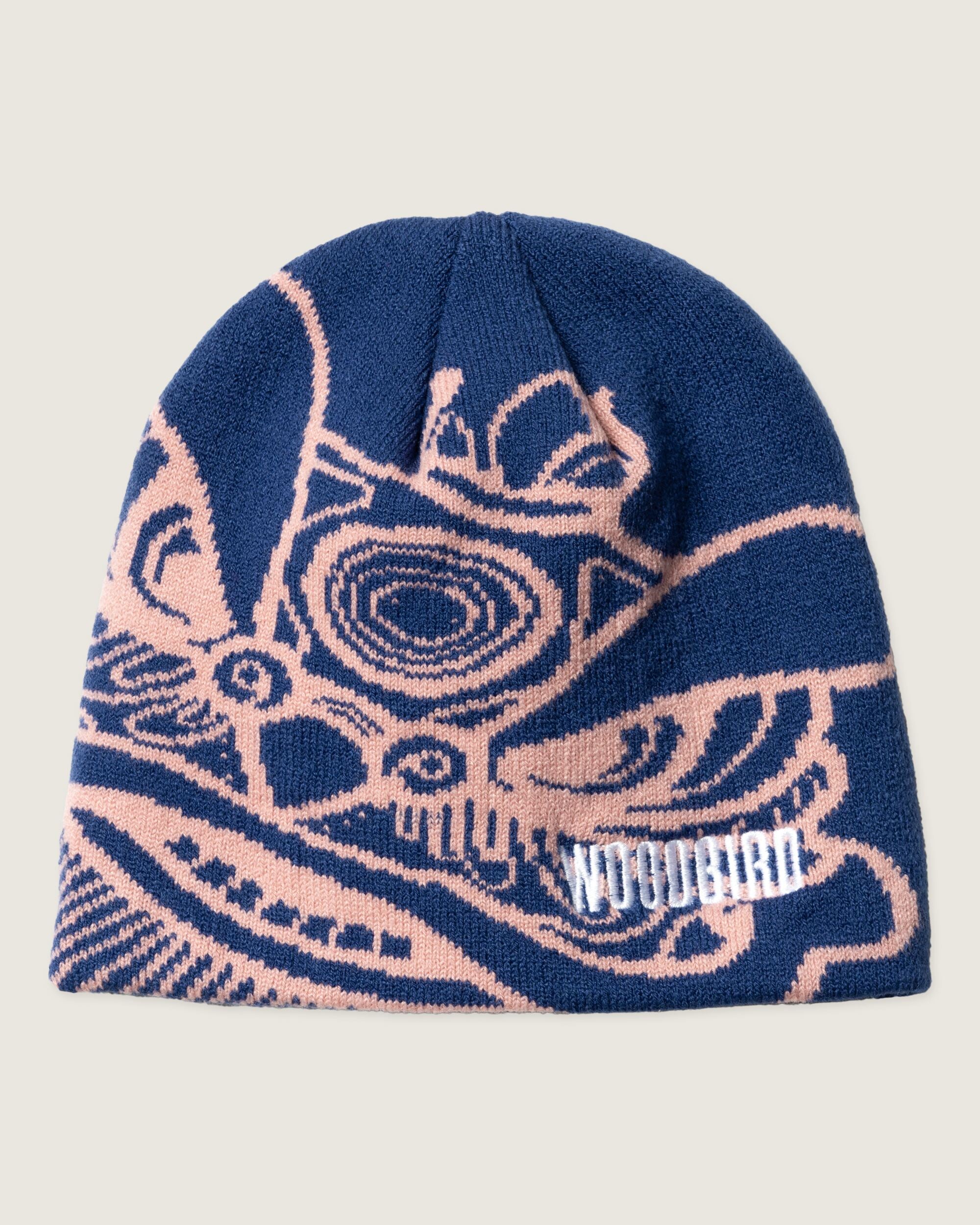 Woodbird WBYeti Cotton Beanie Accessories Blue-Pink