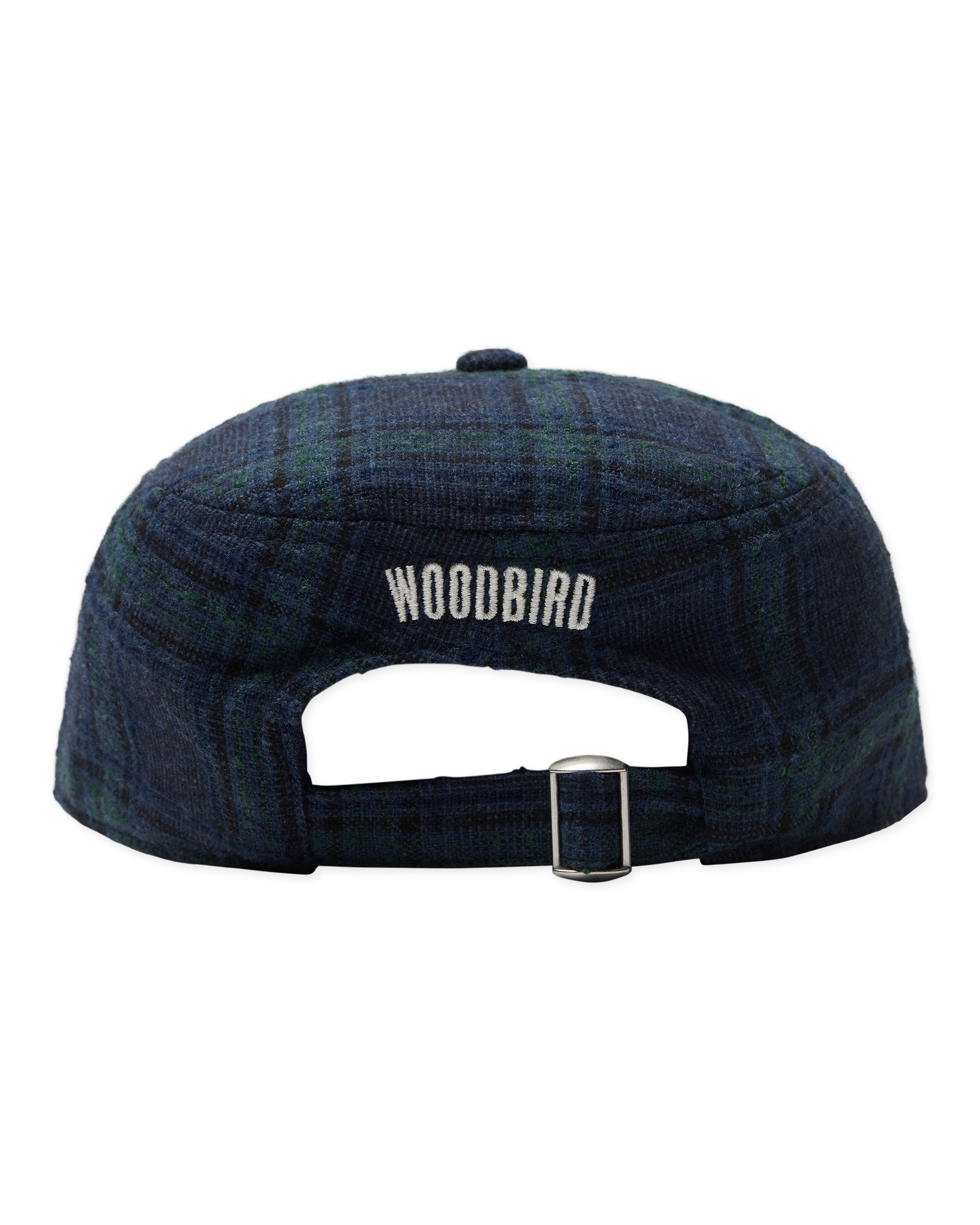 Woodbird WBYin Check Pillbox Cap Accessories Blue-Green