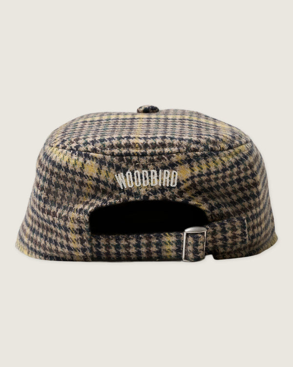 Woodbird WBYin Check Pillbox Cap Accessories Sand-Yellow