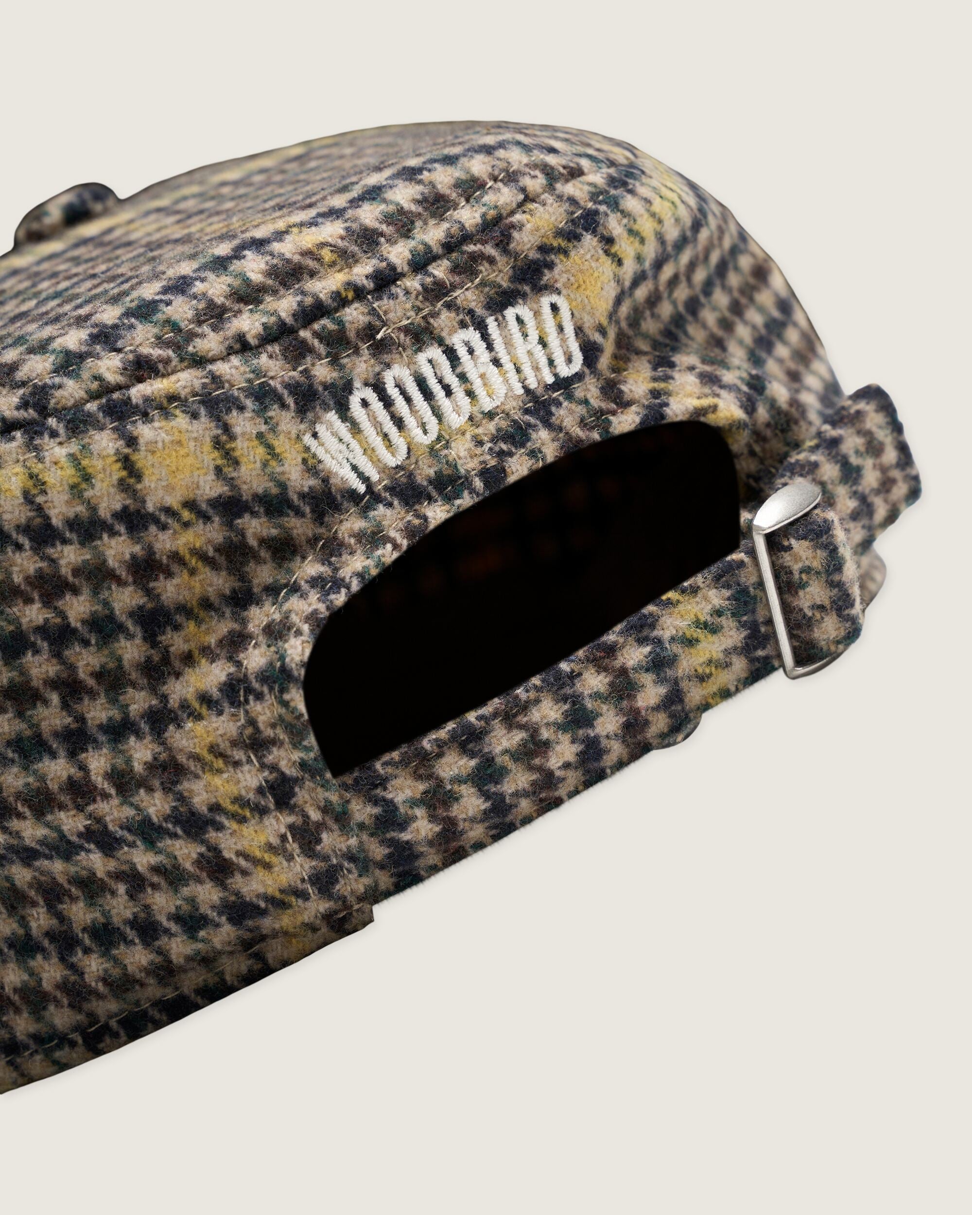 Woodbird WBYin Check Pillbox Cap Accessories Sand-Yellow