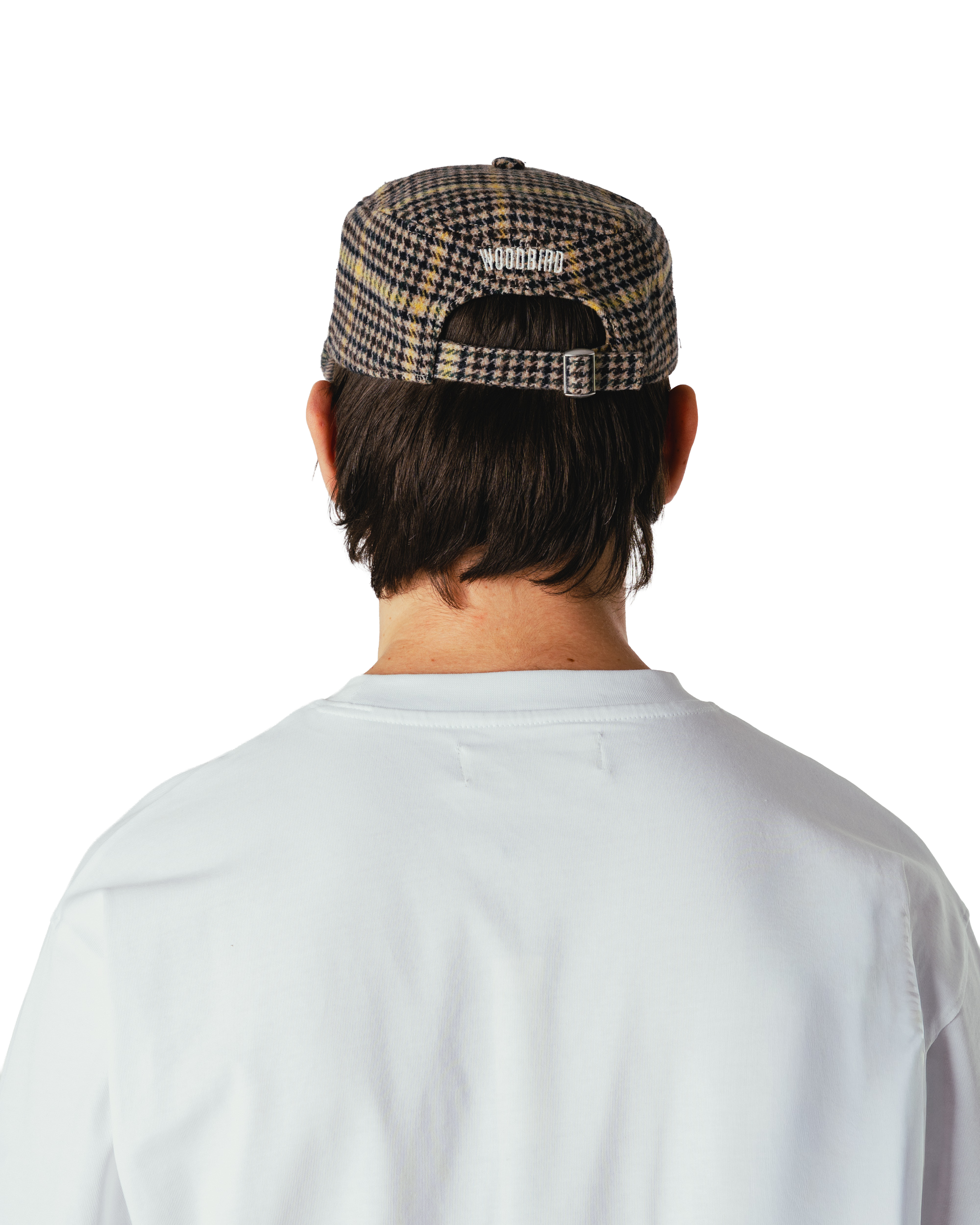 Woodbird WBYin Check Pillbox Cap Accessories Sand-Yellow