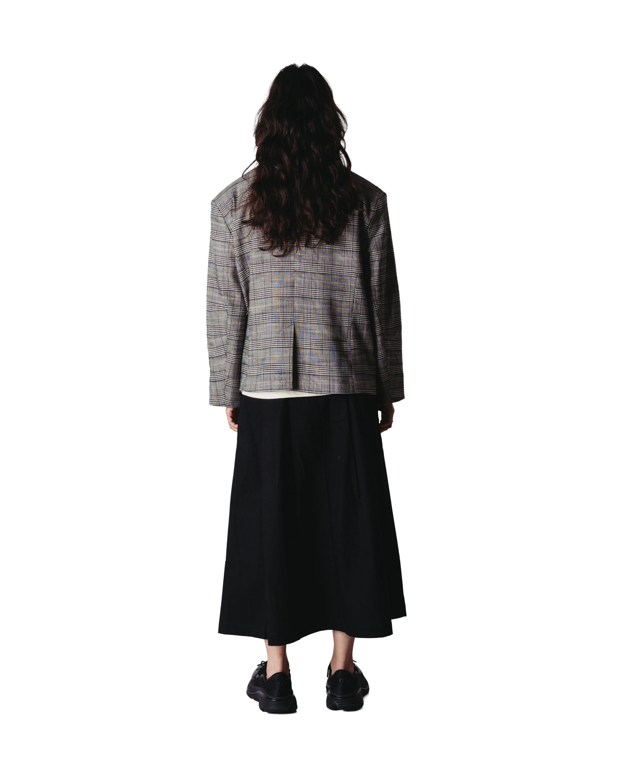 Woodbird Female WBYun Check Blazer Jackets Black-Grey