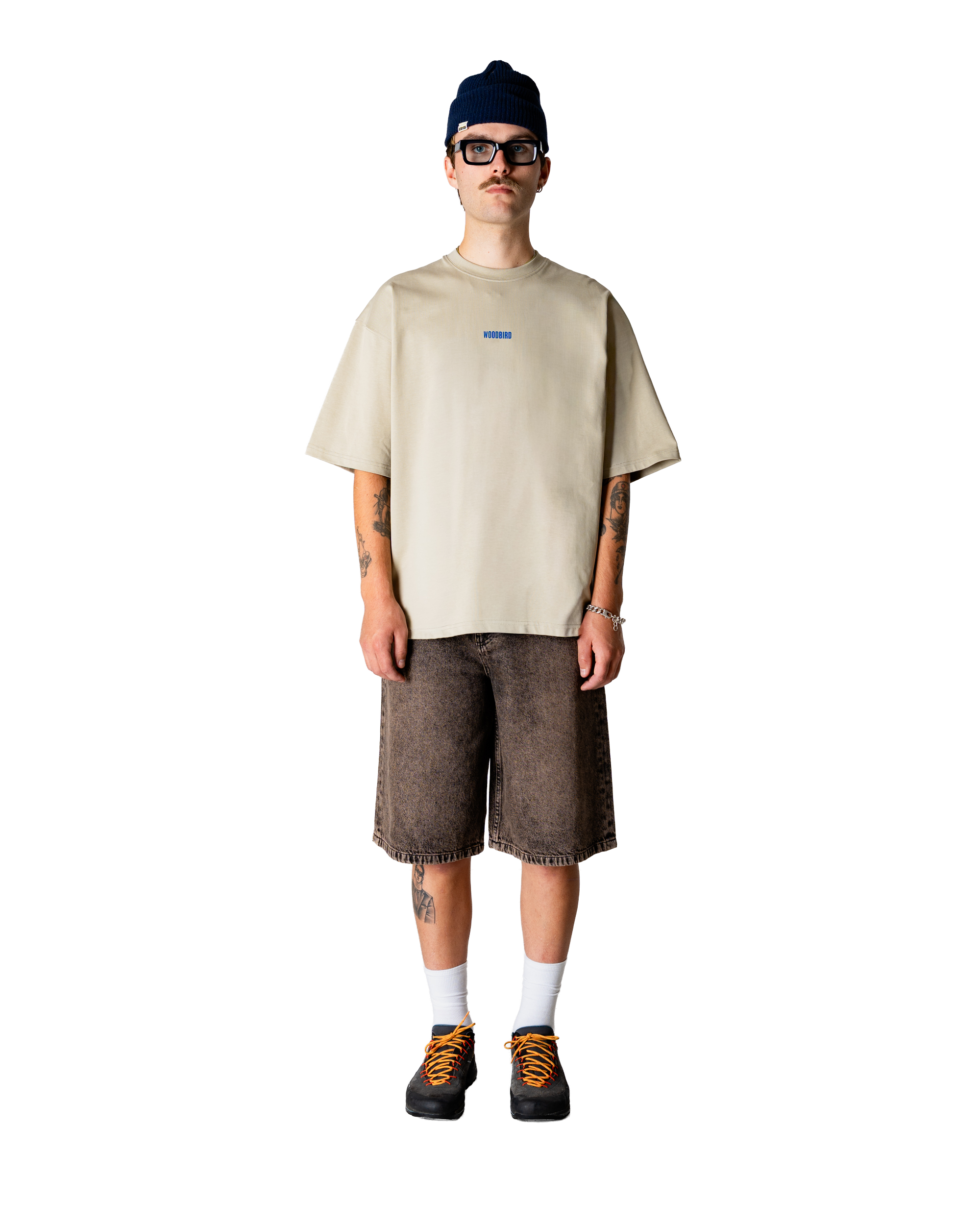 Woodbird WBYuto Oak Shorts Shorts Washed Brown