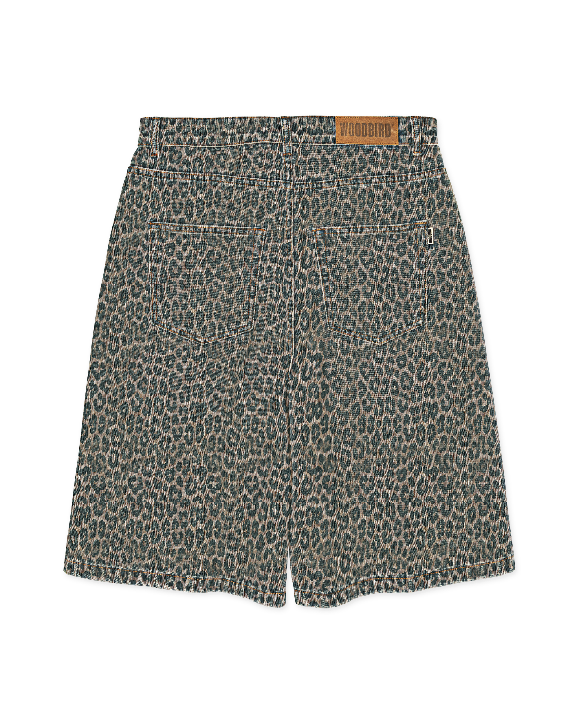 Woodbird WBYuto Twisted Leo Shorts Jeans Black-Yellow