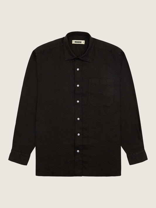 Woodbird WBYuzo Linen Shirt Shirts Black