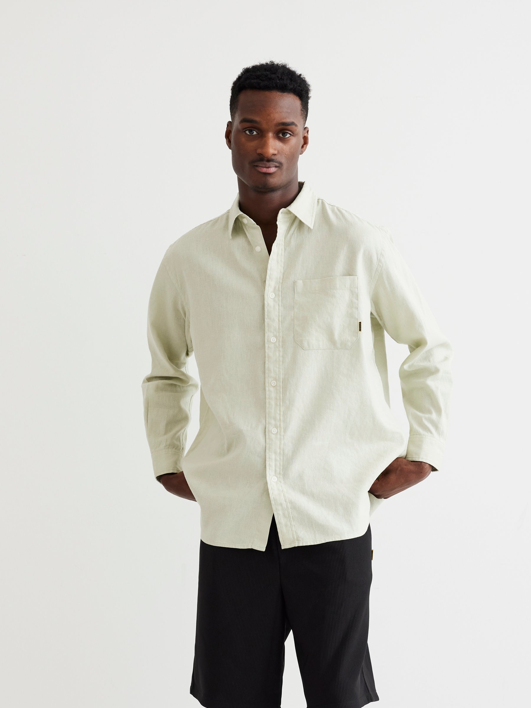 Woodbird WBYuzo Linen Shirt Shirts Mint Green