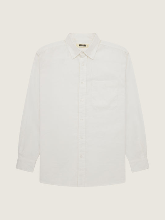 Woodbird WBYuzo Linen Shirt Shirts Off White