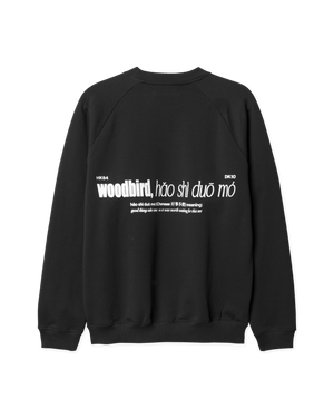 Woodbird WBZhang Hao Crew Sweats Black
