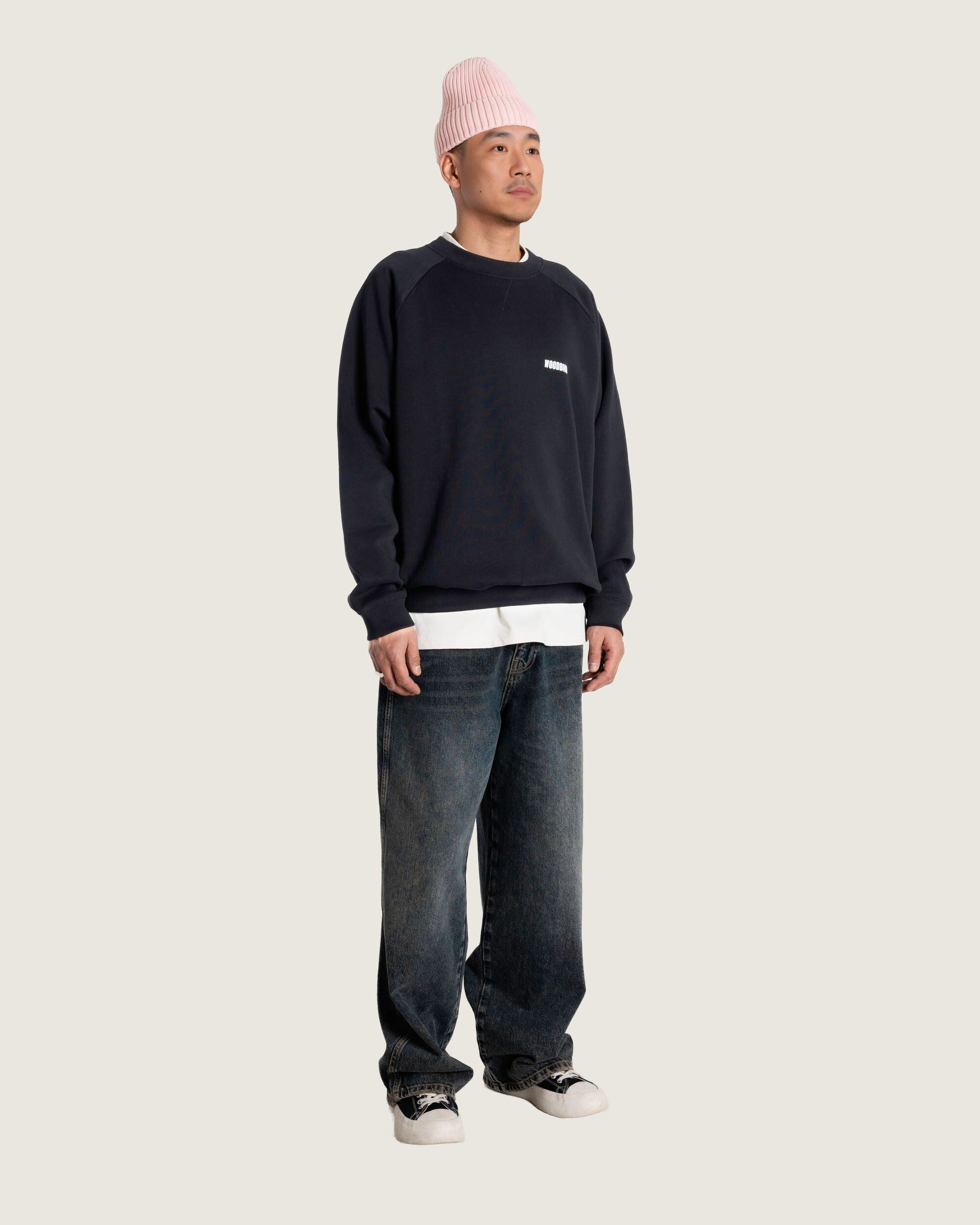 Woodbird WBZhang Hao Crew Sweats Black