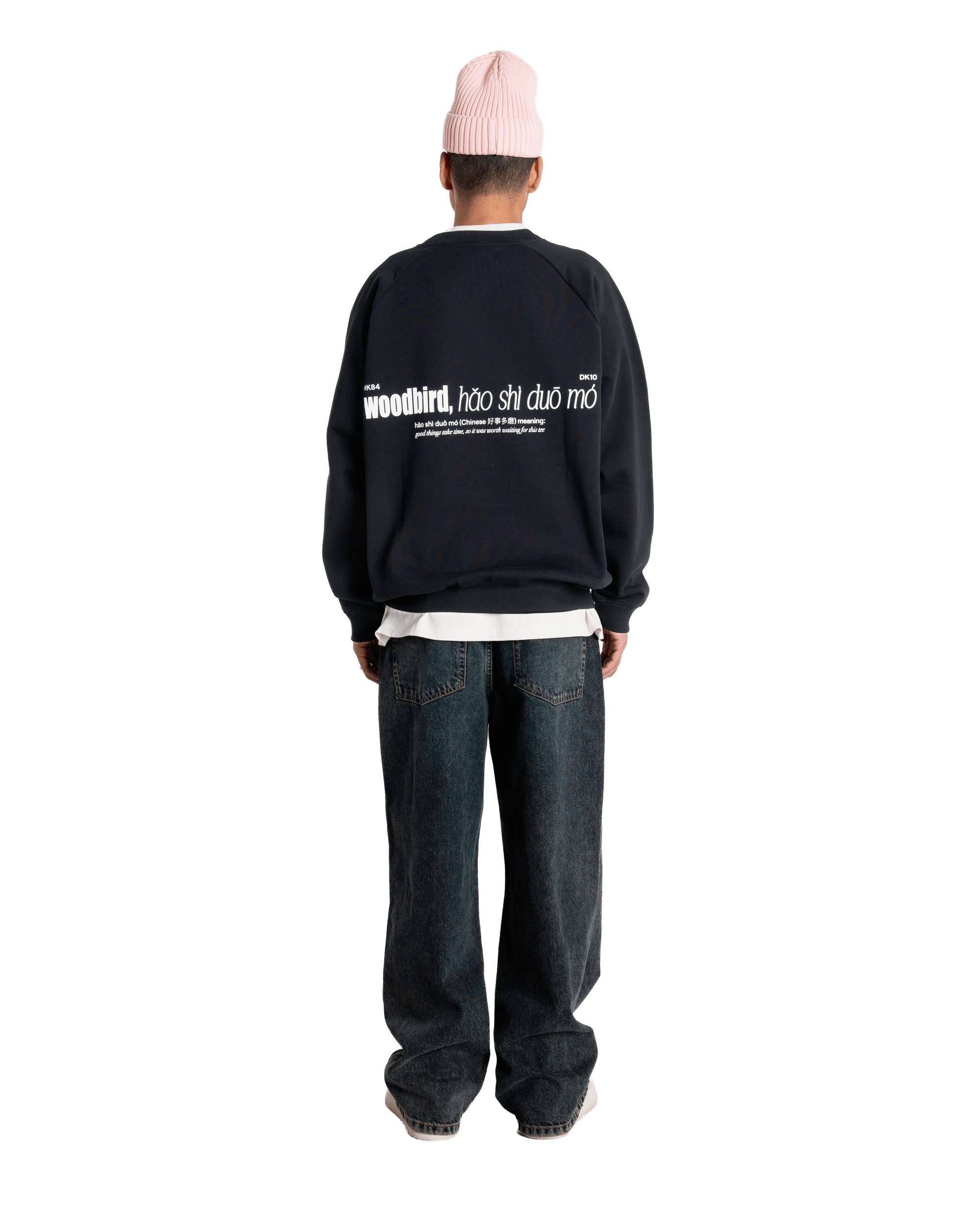 Woodbird WBZhang Hao Crew Sweats Black