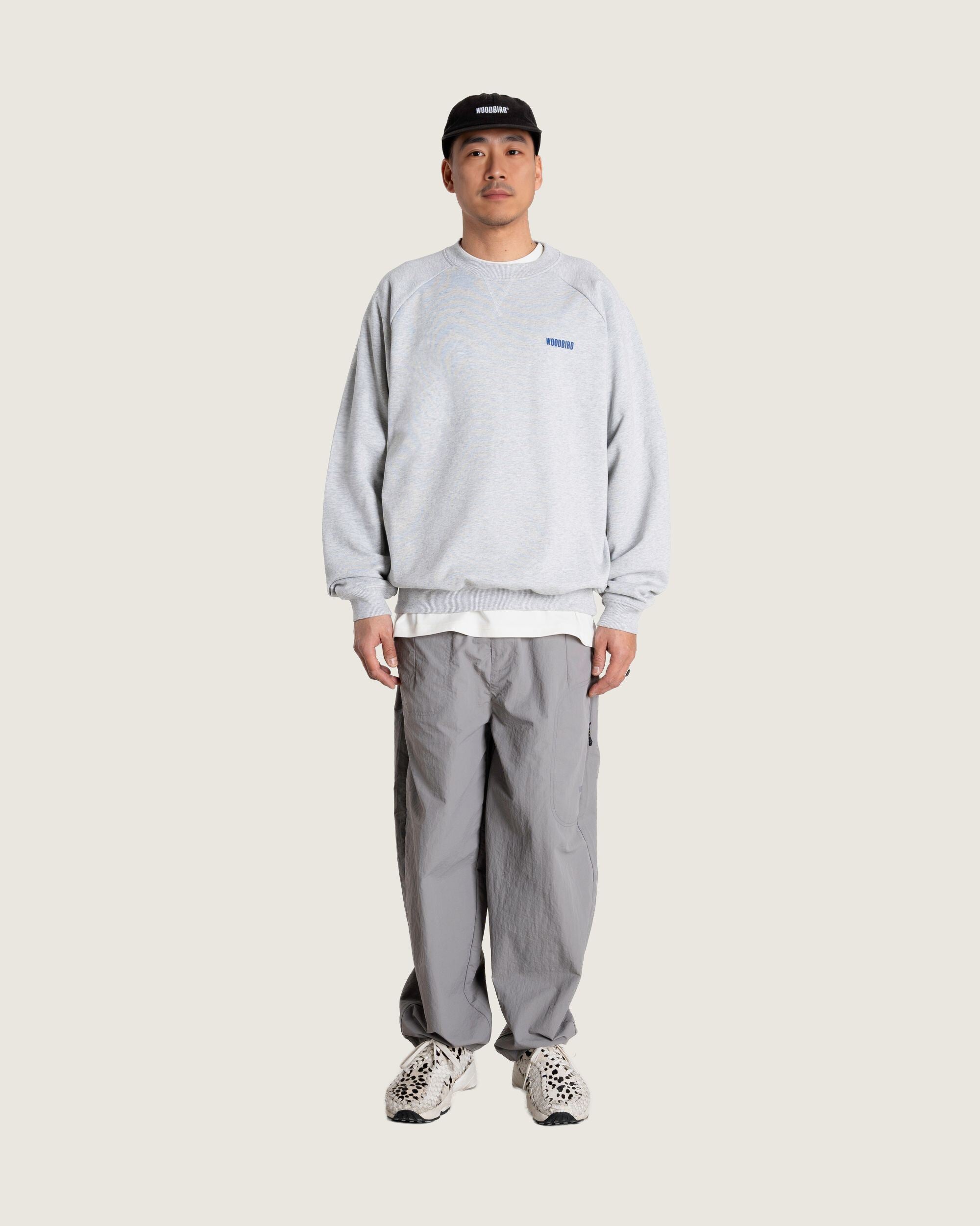 Woodbird WBZhang Hao Crew Sweats Grey Melange