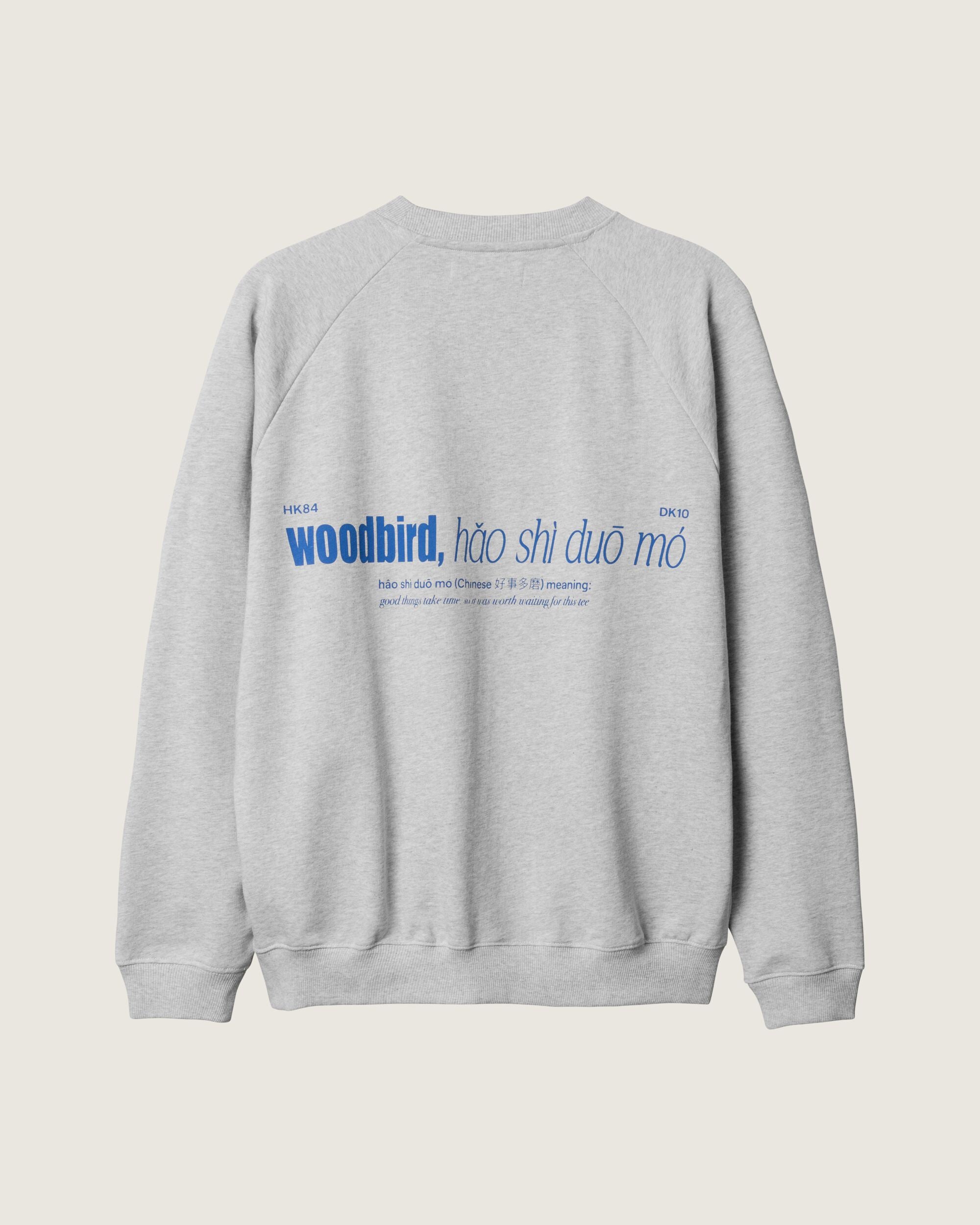 Woodbird WBZhang Hao Crew Sweats Grey Melange