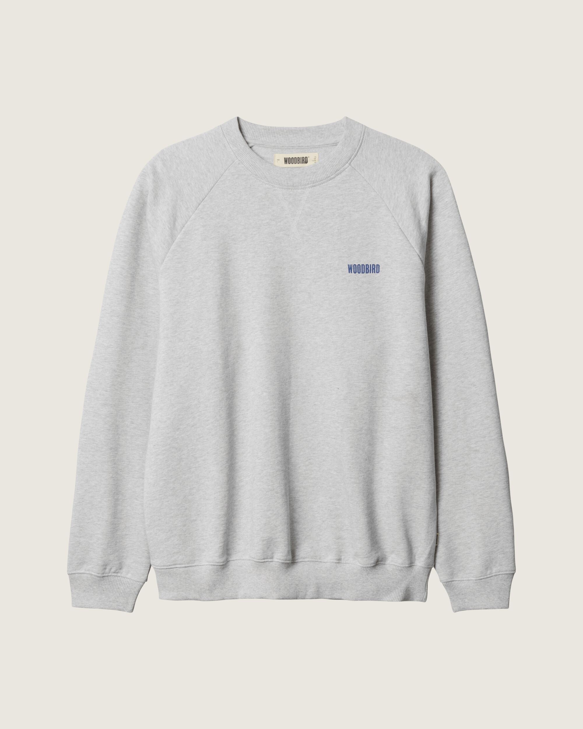 Woodbird WBZhang Hao Crew Sweats Grey Melange