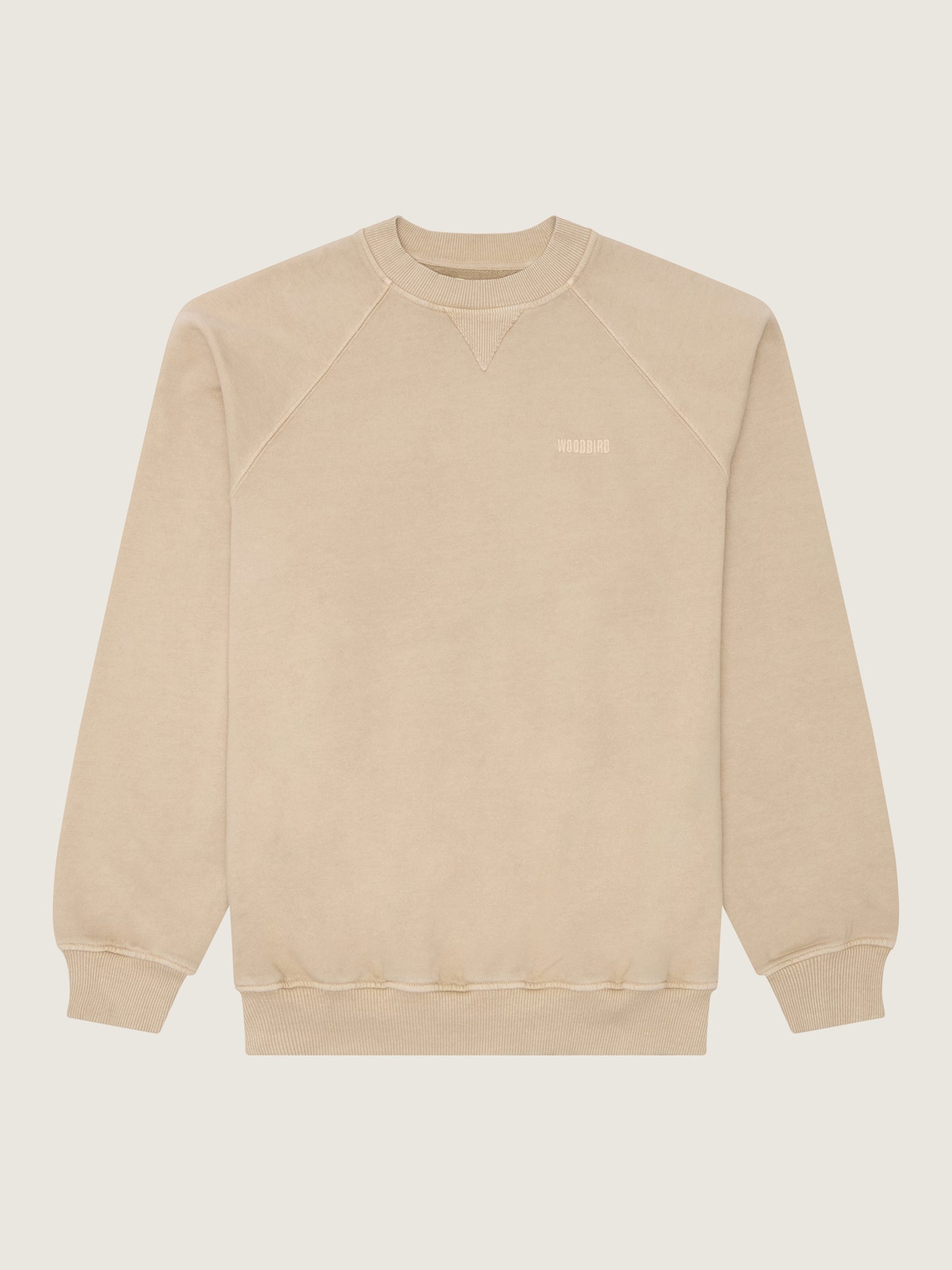 Woodbird WBZhang Washed Crew Sweats Light Sand