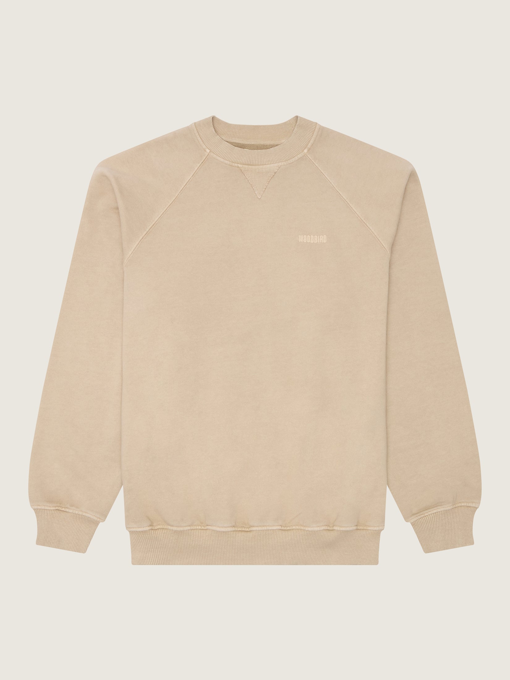 Woodbird WBZhang Washed Crew Sweats Light Sand