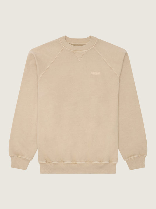 Woodbird WBZhang Washed Crew Sweats Light Sand