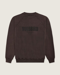 WBZhang Washed Logo Crew - Brown