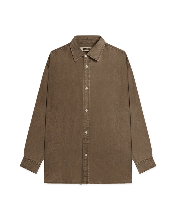 Woodbird Female WBZimo Washed Shirt Shirts Dark Brown