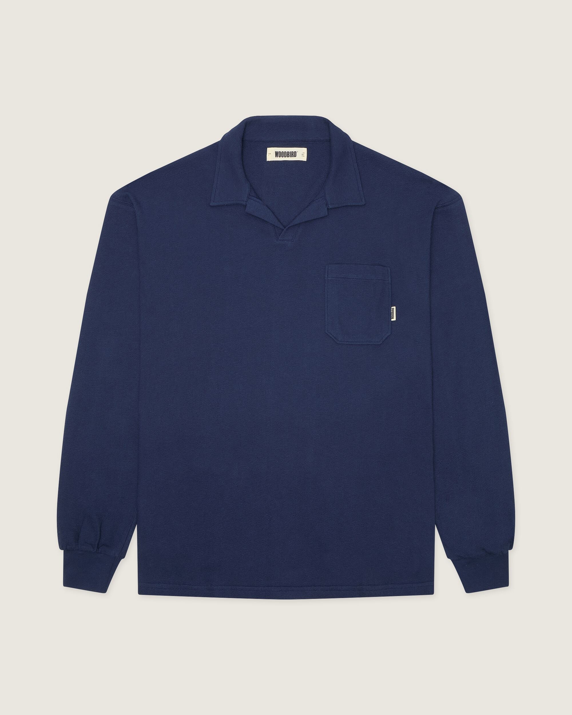 Woodbird WBlych Terry Polo Shirts Navy Blazer