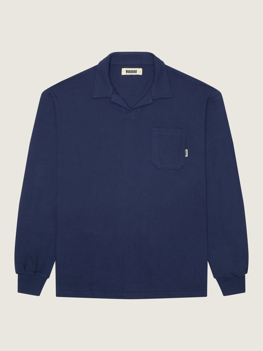 Woodbird WBlych Terry Polo T-Shirts Navy Blazer