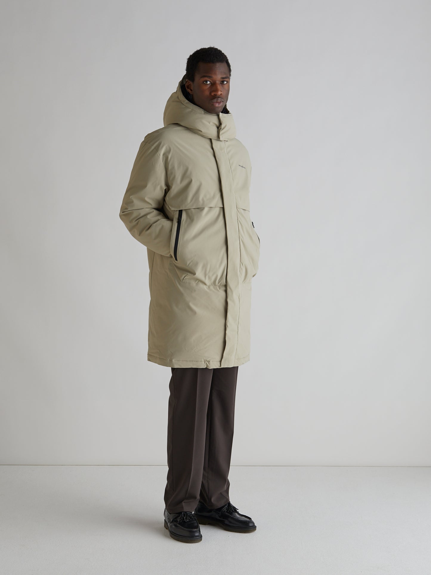 Woodbird Wito Long Parka Jacket Outerwear Sand